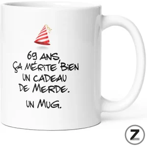 mug humour ANNIVERSAIRE DE MERDE 69 ANS