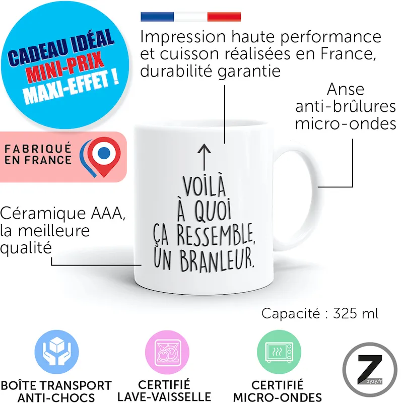 mug humour VOILA BRANLEUR – Image 2